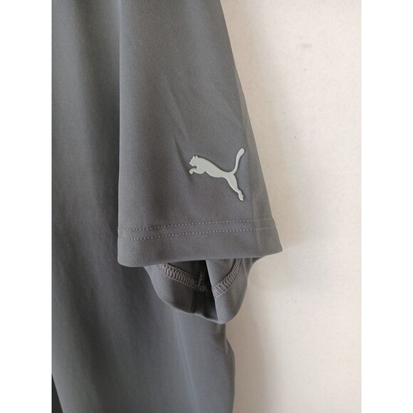 Puma Golf Men's Metal 3-Button Collar Pullover Polo Shirt Gray Size Large - Picture 2 of 4